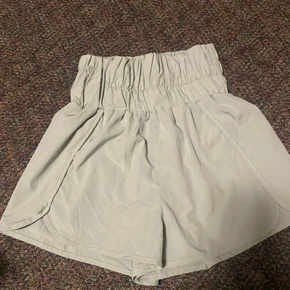 New In sage green athletic shorts M